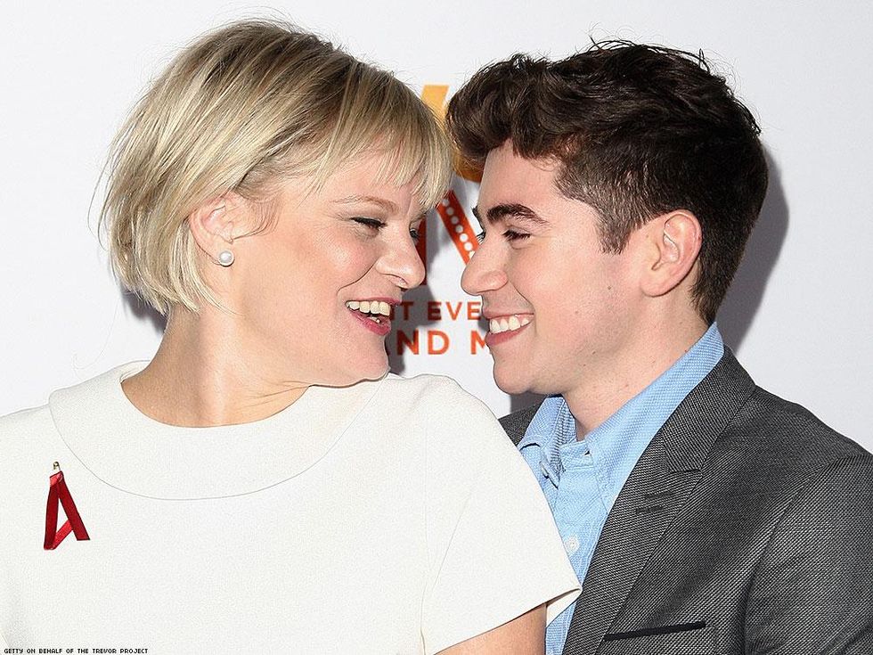 Martha Plimpton (L) and Noah Galvin