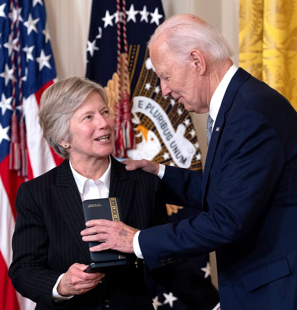 Mary Bonauto receives Presidential Citizens Medal from Joe Biden