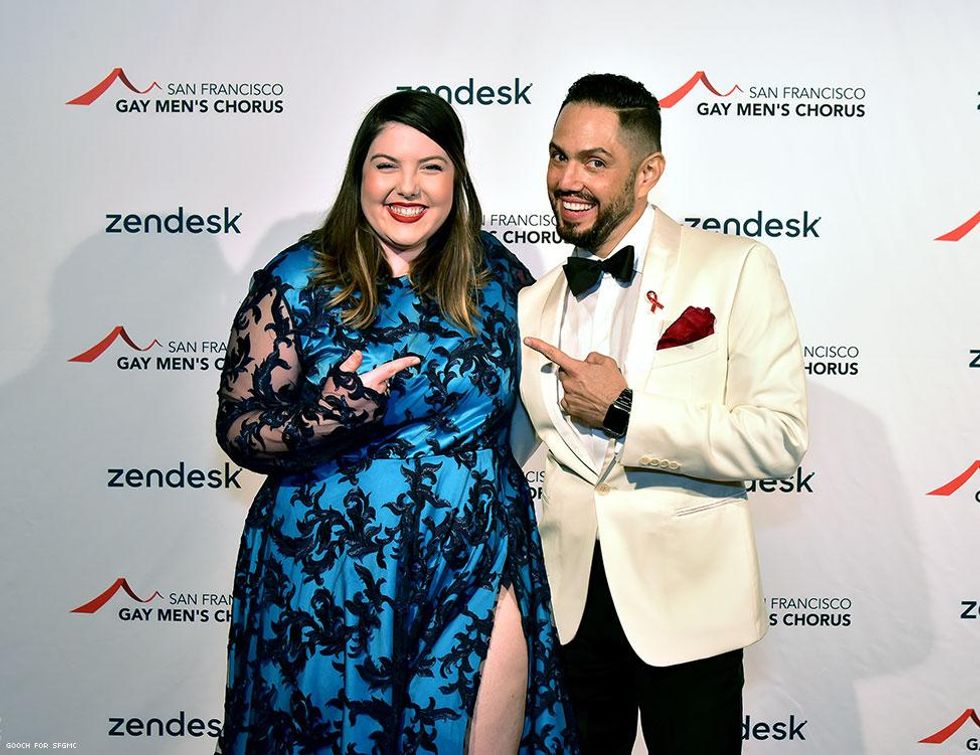 Mary Lambert and SFGMC executive director Chris Verdugo