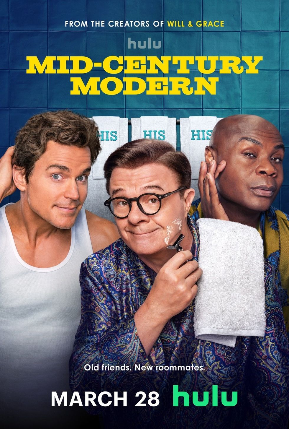 Matt Bomer, Nathan lane, and Nathan Lee Graham on Mid-Century Modern poster