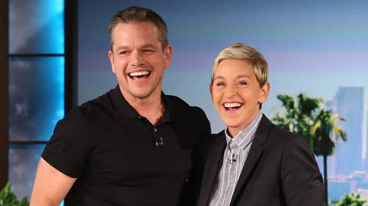 Matt Damon (left) and Ellen DeGeneres