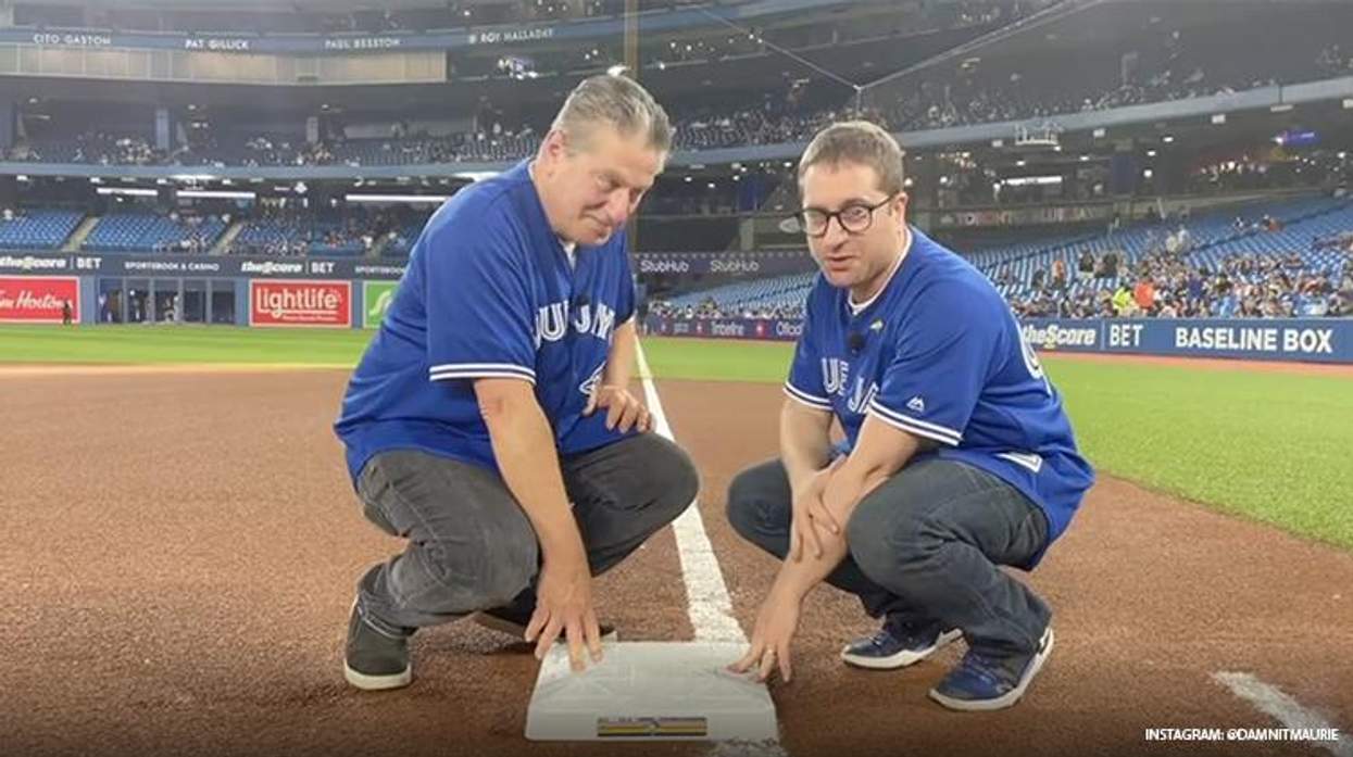 Maurie Sherman and his father Frank