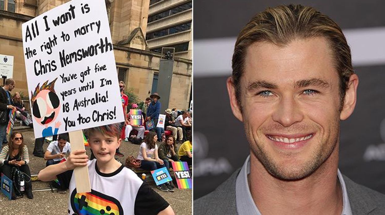 Max Townes and Chris Hemsworth