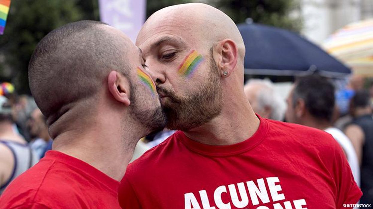 Men Kissing Italy Pride Rome