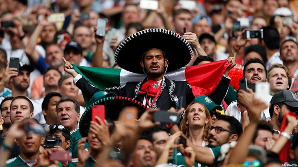 Mexico soccer fans chant homophobic slurs in a match against Germany