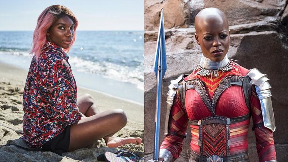 Michaela Coel and Florence Kasumba