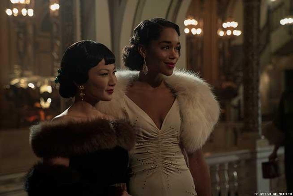 Michelle Krusiec as Anna May Wong and Laura Harrier as Camille Washington