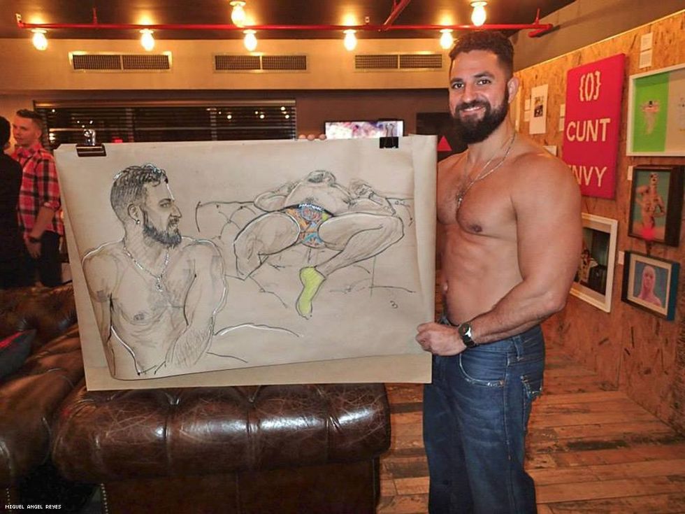 Miguel Angel Reyes and his models