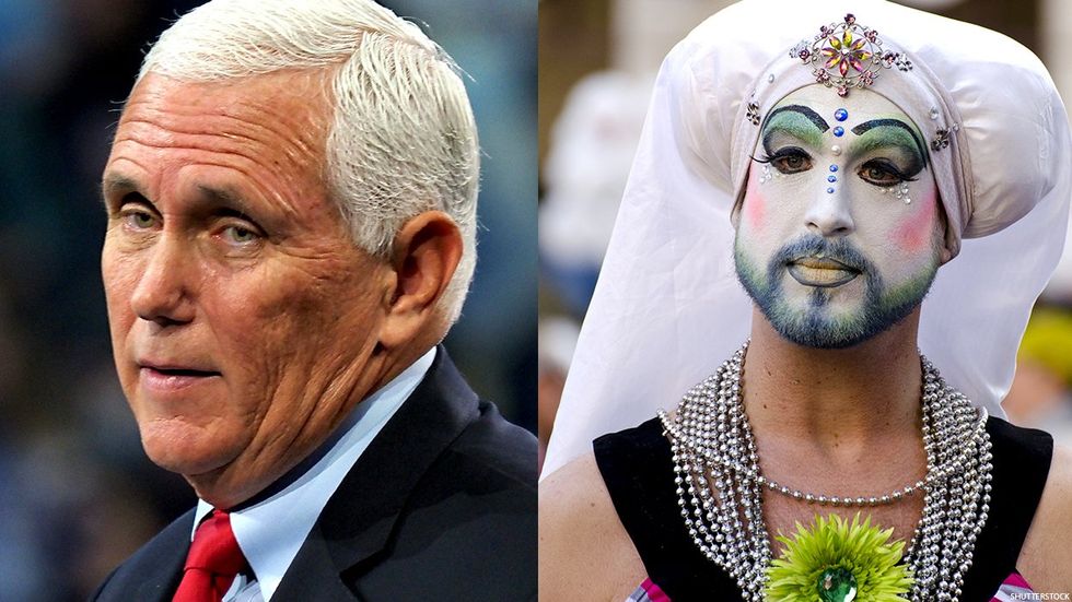 Mike Pence and a Sister of Perpetual Indulgence
