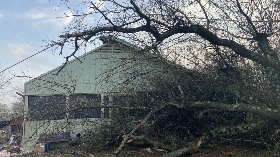 Minter house after tornado