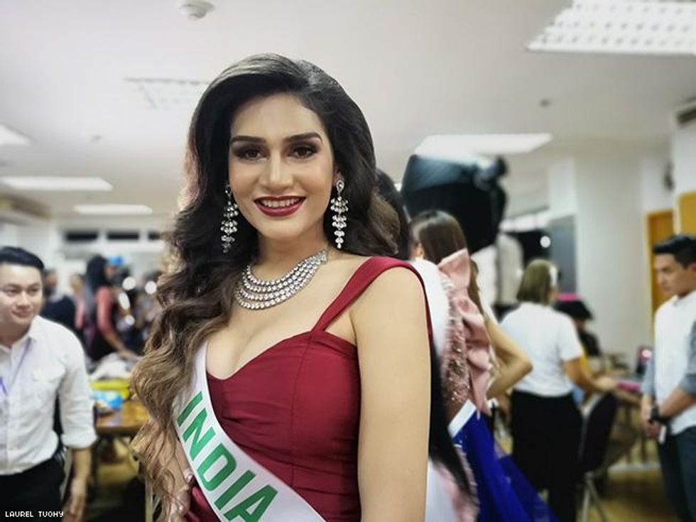 Miss India Veena Sendre backstage