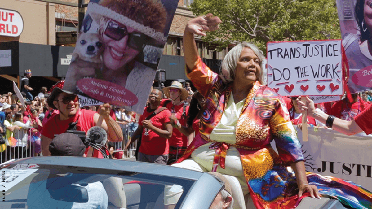 Miss Major in a Pride parade