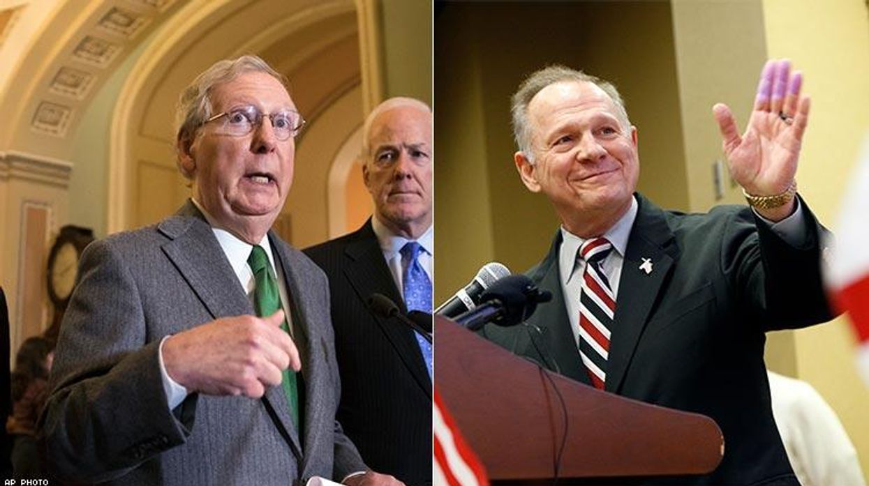 Mitch McConnell and Roy Moore