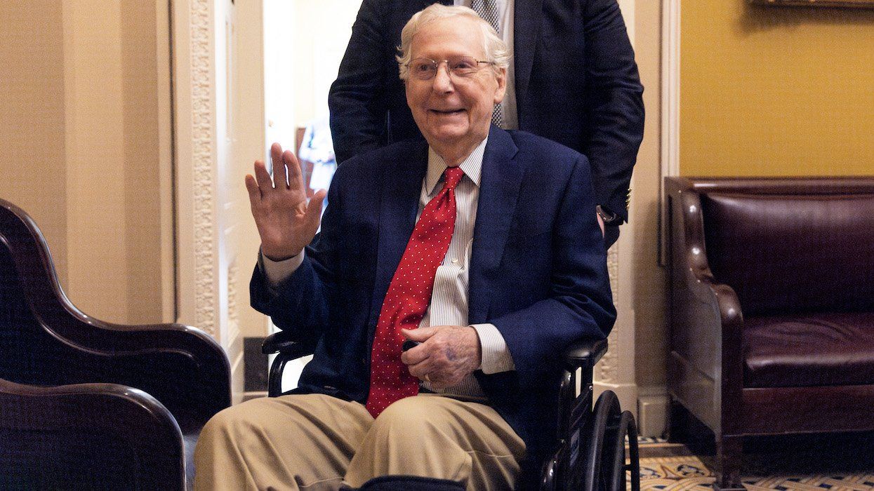 Mitch McConnell enters Senate chamber