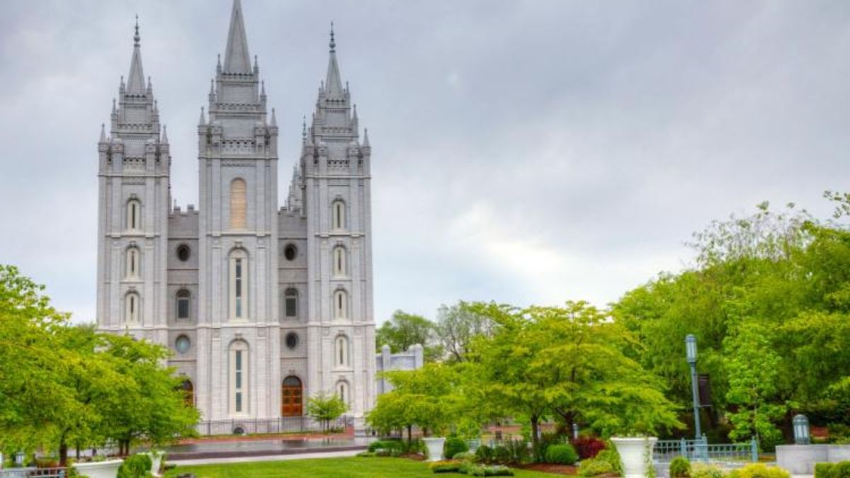 Mormon Church Temple in Salt Lake City, Utah