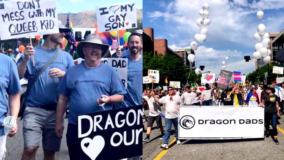 Mormon Dragon Dads March LGBTQ Parade Support Queer Kids