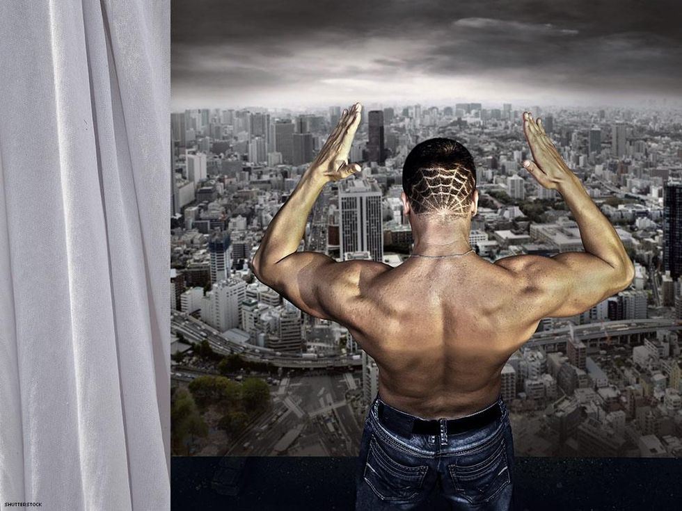 Mosquito netting on left = outdoor sex top. Mosquito netting on left = outdoor sex bottom.