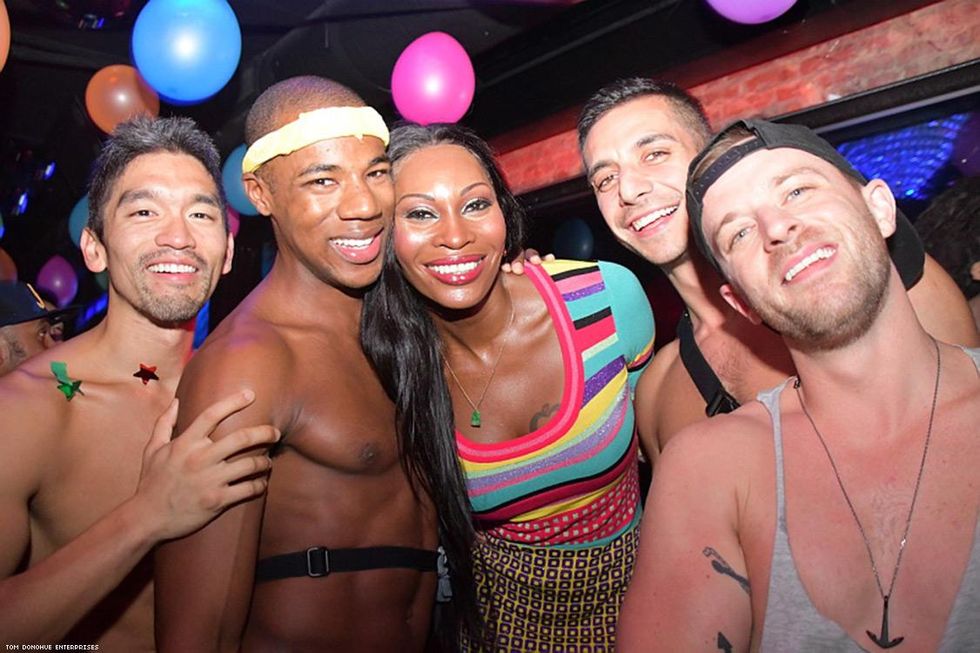 Mother Elektra (Dominique Jackson) from Pose joined the boys in their sexy gym wear for another notorious "Lights Out" party in Washington, D.C.