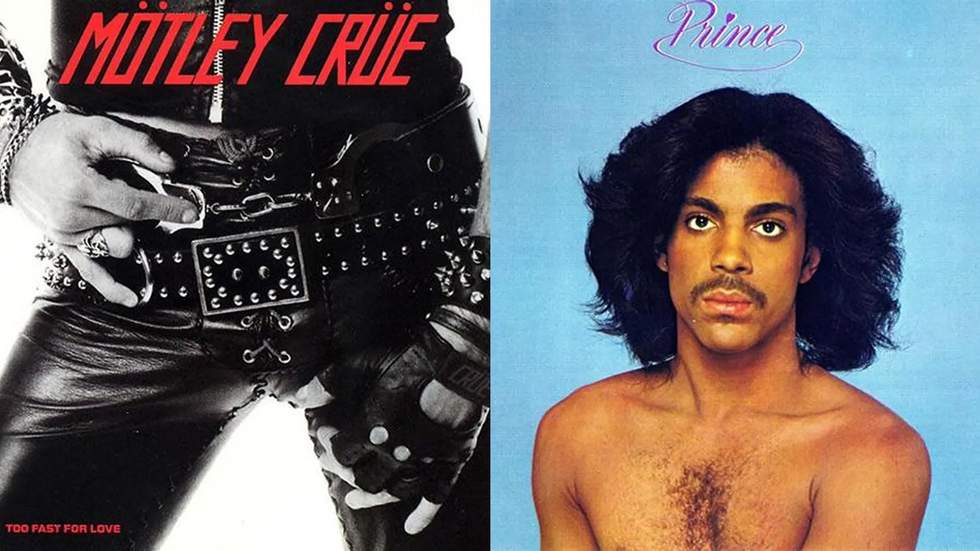 Motley Crue and Prince album covers