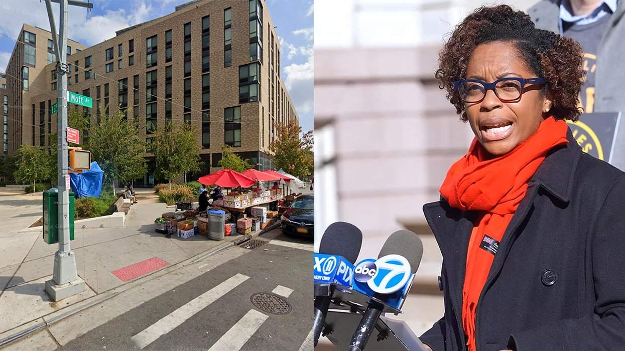 Mott Ave at B22nd intersection Far Rockaway New York City Council Member Selvena Brooks Powers