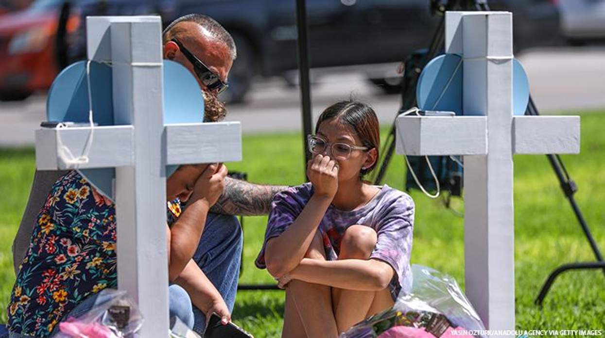 Mourners in Uvalde, Texas