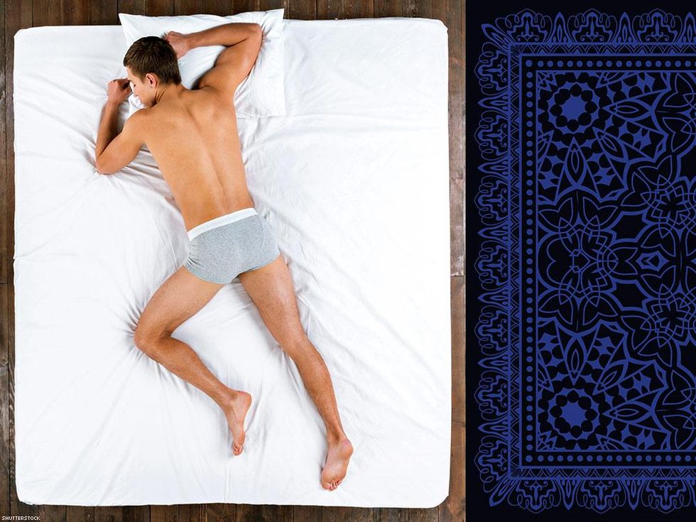 Navy blue on left = ready to fuck ass. Navy blue on right = looking to get fucked.