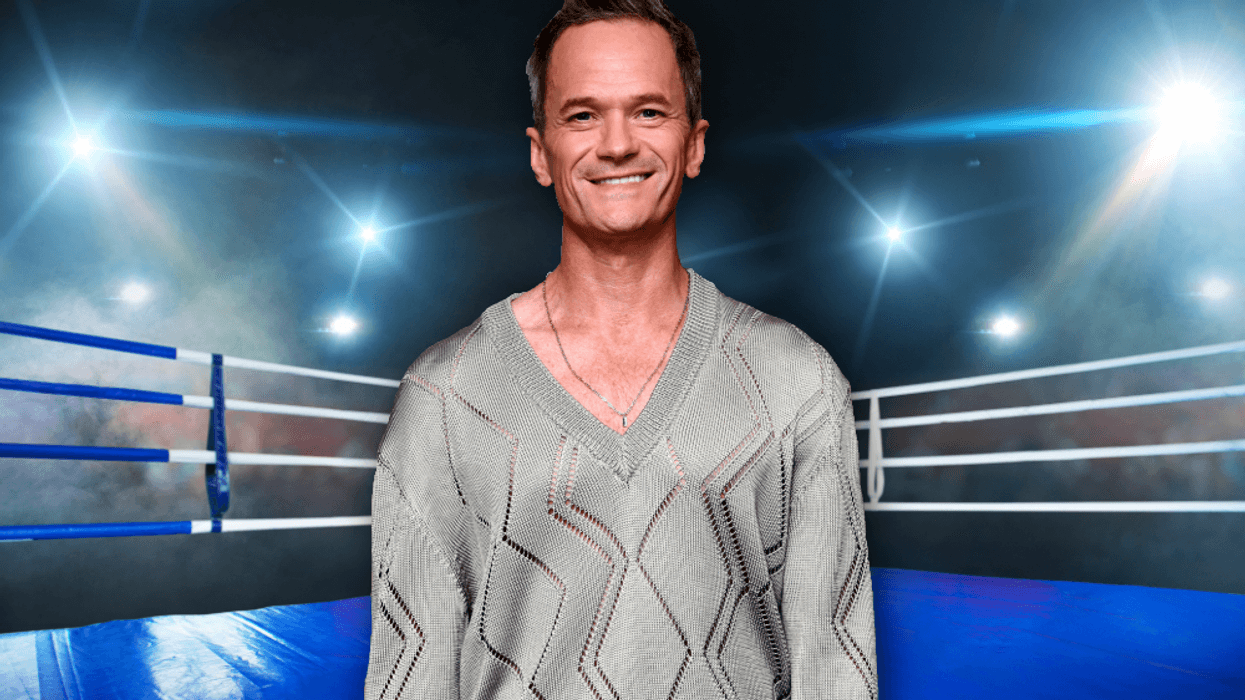 Neil Patrick Harris photoshopped over a wrestling ring