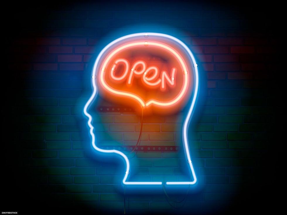 neon lights brain open