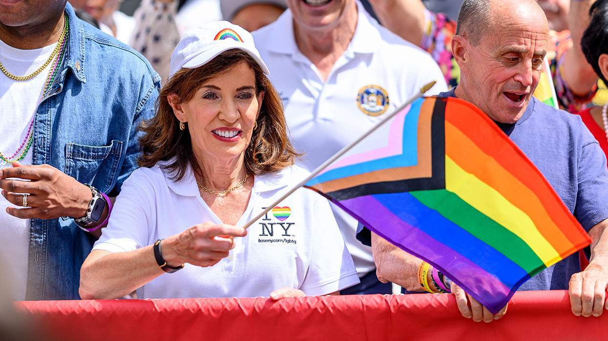 New York Gov. Kathy Hochul during the 2026 New York City Pride March on June 28, 2026 in New York City.