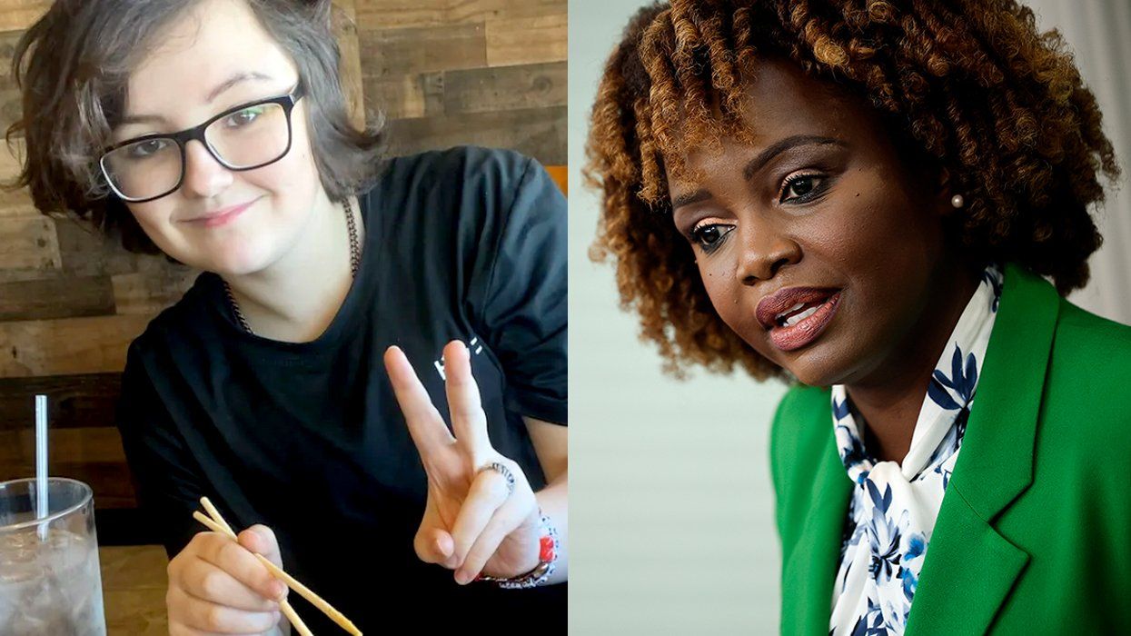 Nex Benedict murdered oklahoma nonbinary teen White House Press Secretary Karine Jean Pierre speaking news conference Brady Press Briefing Room White House February 2024