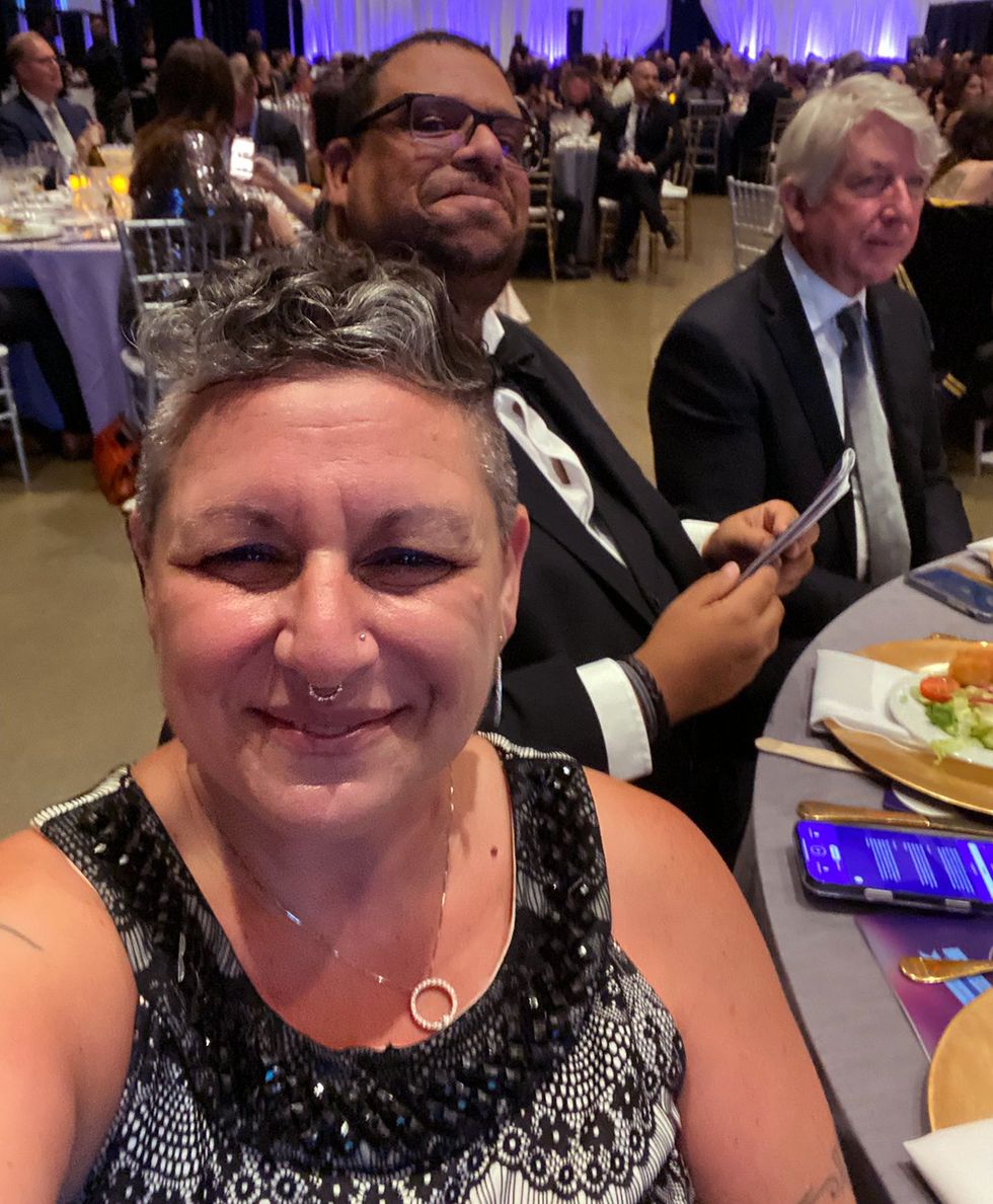 Nikki Aye Christopher Wiggins reporting live EqualityVA Equality Virginia annual Commonwealth Dinner Richmond historic Main Street Station