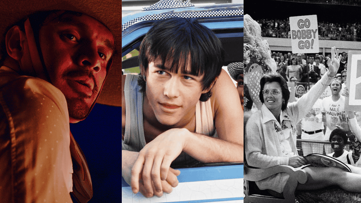 Noe in Jaripeo by Efrain Mojica and Rebecca Zweig / a still from Mysterious Skin / Billie Jean King in Give Me the Ball! by Liz Garbus and Elizabeth Wolff