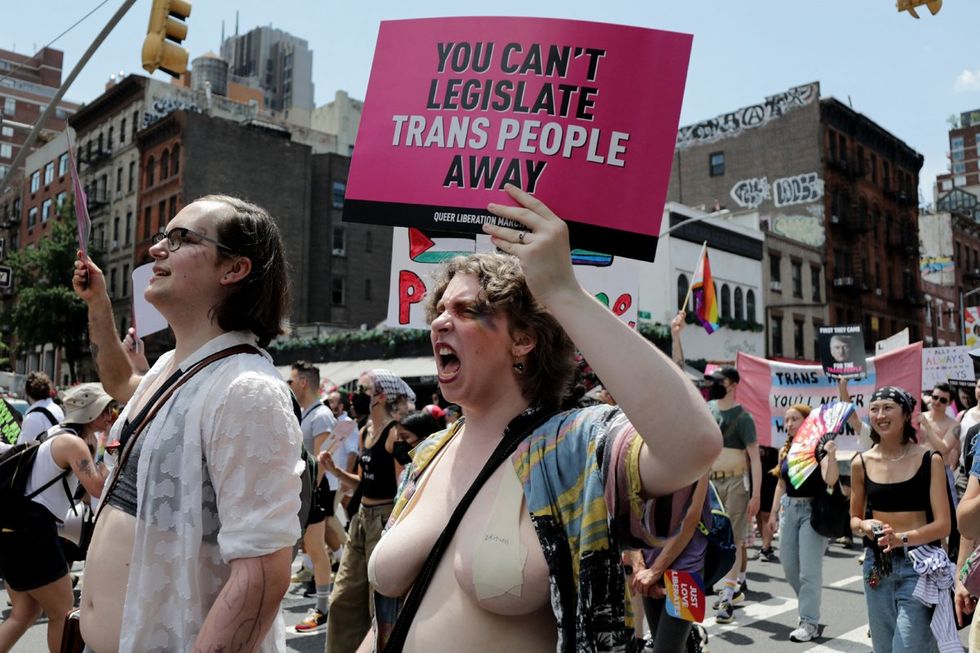 NYC LGBTQIA Pride Parade Protest 2025