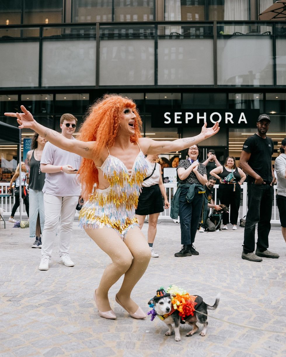 NYC Woof Fest Paws for Pride 2025 drag queens and rainbow dogs LGBTQIA pride celebration