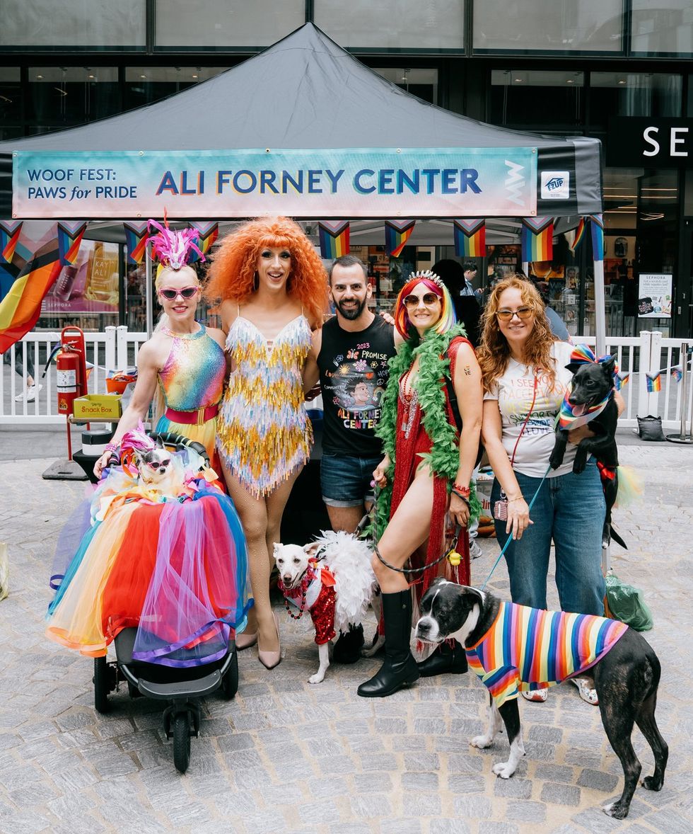 NYC Woof Fest Paws for Pride 2025 drag queens and rainbow dogs LGBTQIA pride celebration