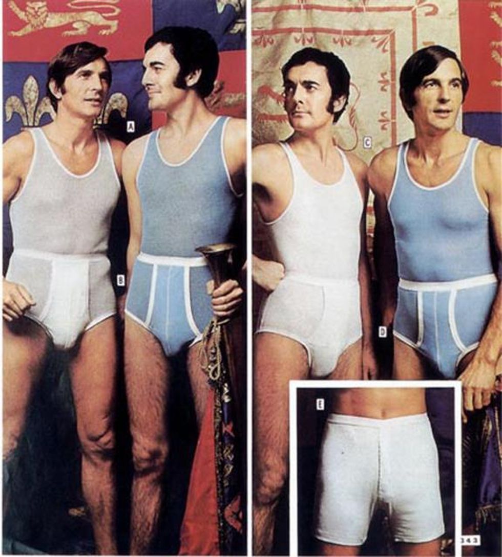 Oh, Leonard, let's just do something quite insane and take off all our quality undergarments and then ... switch! Sheer madness!