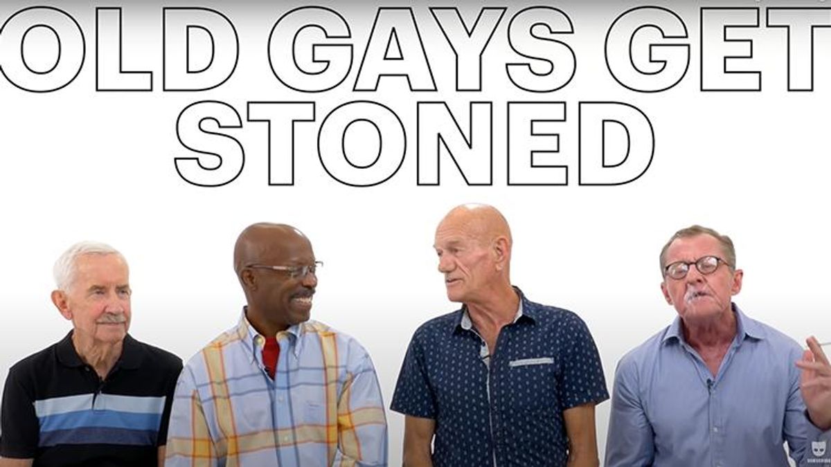 Old Gays Get Stoned