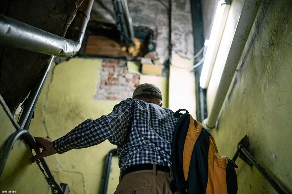 On the night of June 24, 1973, Robert Vann walked up this staircase to a secluded, second-story gay bar with his close friend Jim Hambrick. Vann made it out safely. Hammrick was engulfed by flames and eventually died in a hospital burn ward.