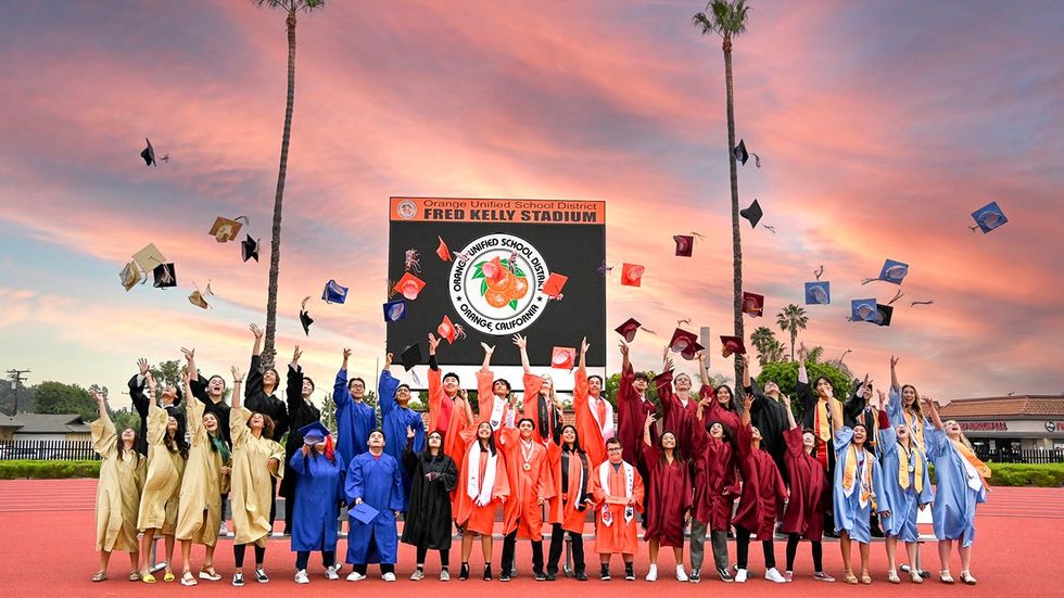 Orange Unified School District California Graduation Students Celebrate