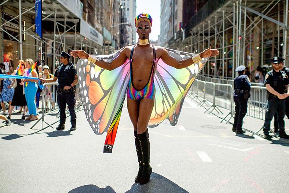 Parade participant during the New York City Pride March on June 26, 2022