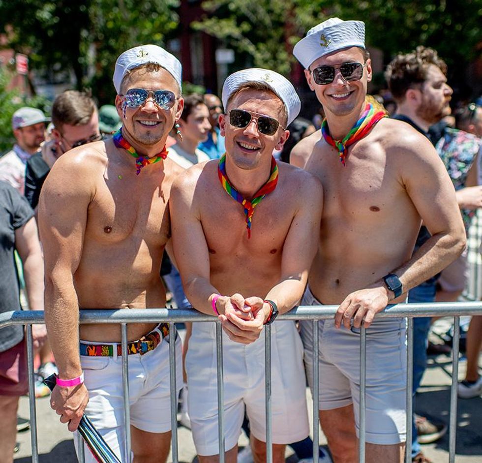 Parade Watchers at the New York City Pride March on June 26, 2022