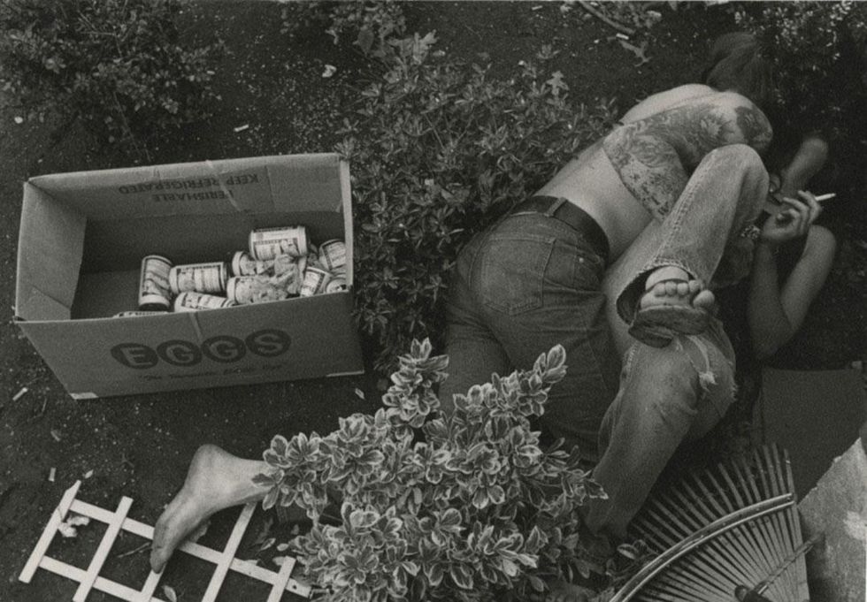 "part in the bushes, 1990," silver gelatin print on paper