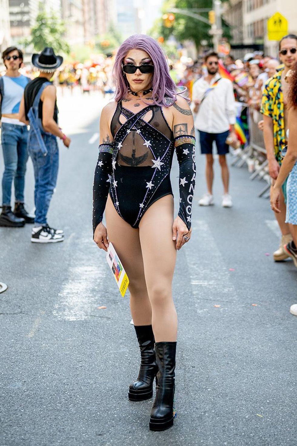Participant celebrating the New York City Pride March on June 26, 2022