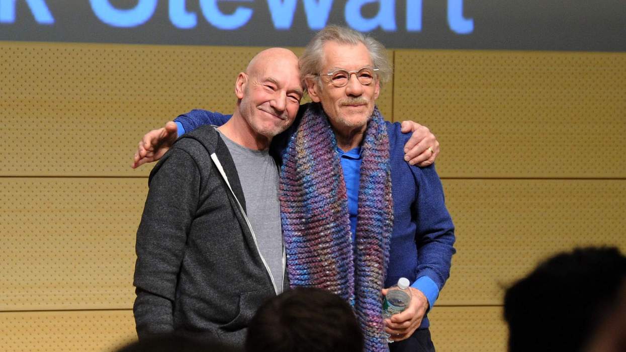 Patrick Stewart and Ian McKellen together