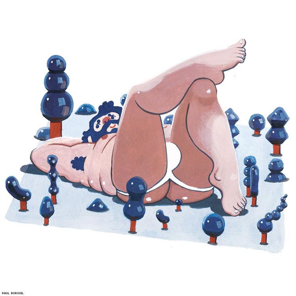 Paul Burckel:\u201cLe bon gros ge\u0301ant\u201d, gouache on paper, 20x20cm