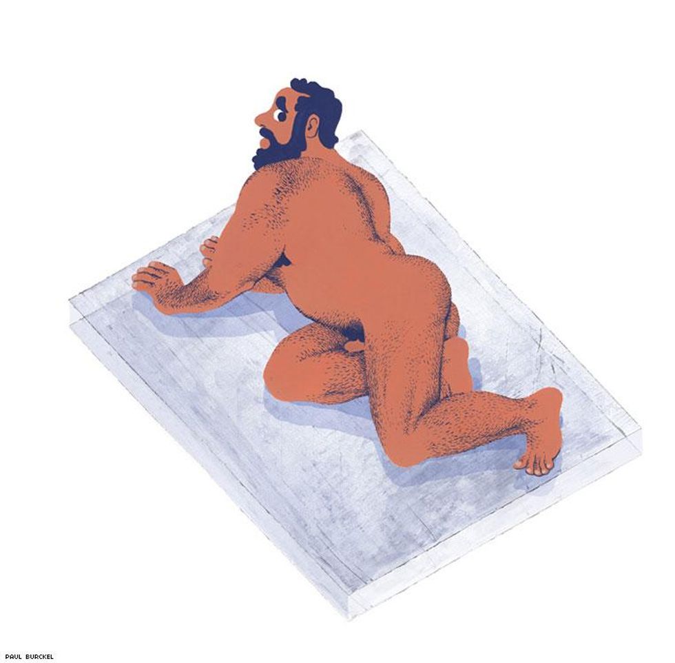 Paul Burckel: \u201cShy\u201d, gouache on paper, 20x20cm