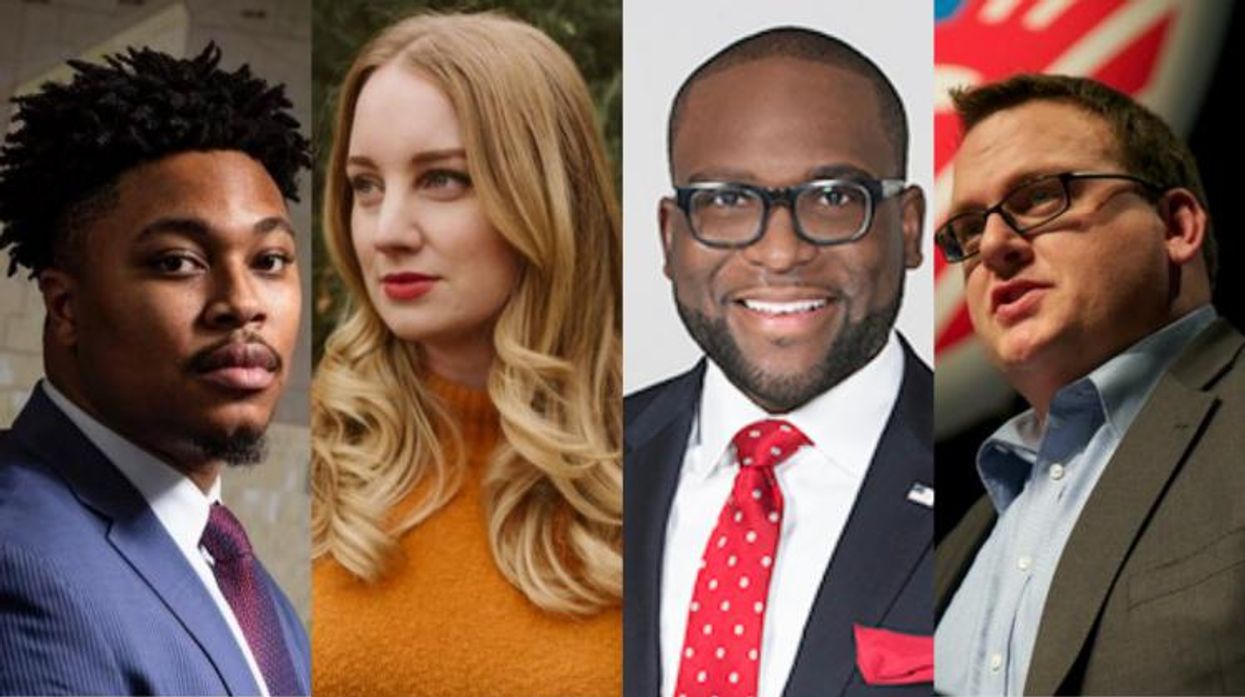 Pennsylvania state Rep. Malcolm Kenyatta, Nebraska state Sen. Megan Hunt, Florida state Sen. Shevrin Jones, and North Dakota state Rep. Joshua Boschee