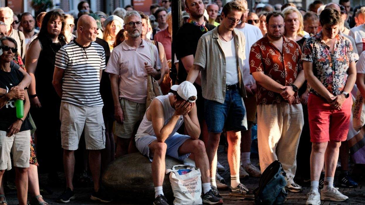 people mourning a terror attack