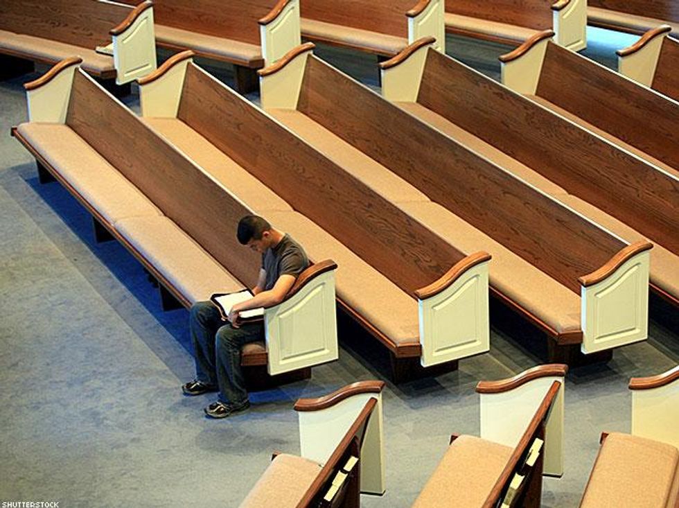 People snickering when they hear you're LGBT and attend a church, synagogue, or mosque.