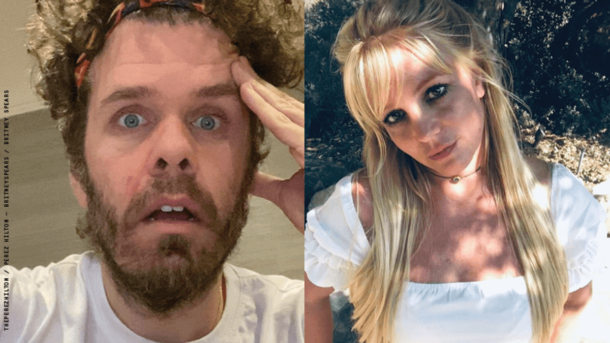 Perez Hilton and Britney Spears